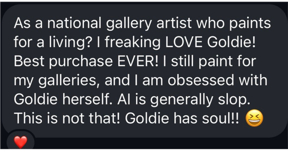 Goldie testimonial