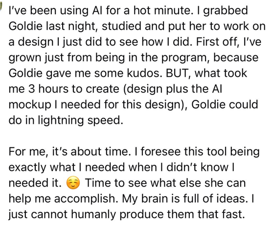 Goldie testimonial