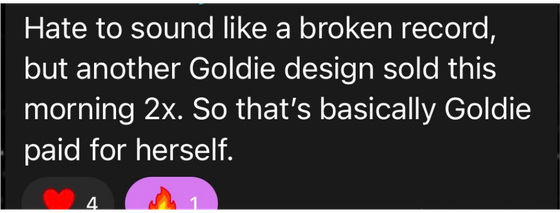 Goldie testimonial