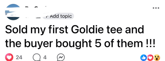 Goldie testimonial