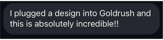 Goldie testimonial